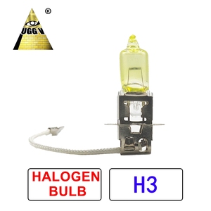 Parti faro LED fabbricate in fabbrica 12V giallo dorato lampada frontale per Auto alogena H3 PJ22s lampadina frontale con materiale in vetro - Product Image 2