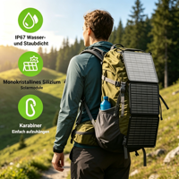 Panneau solaire monocristallin pliable léger 30W IP67 étanche, efficacité 23%, certifié CE TUV, solaire portable