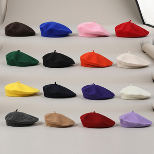 Nouveau Béret en Jean pour Femme Style Coréen Polyvalent Décontracté Broderie 3D Effet Dôme 100% Laine pour l'Hiver - Product Image 3
