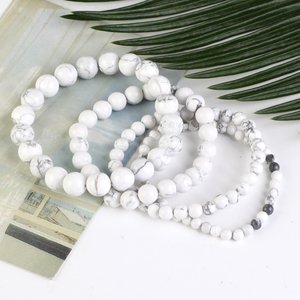 TeoWaki Gelang Elastis Manik-manik Batu Alam Bulat Pilihan Warna Beragam Perhiasan Fashion Harian Dapat Ditumpuk Hadiah Terbaik Liburan 19cm - Product Image 5