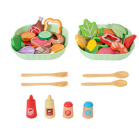Novedades 2026: Juguete Educativo de Cocina de Madera Shara, Juego de Simulación de Comida y Vegetales DIY para Niños y Niñas