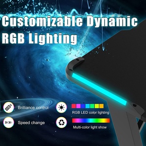 <strong>UK</strong> Hot Z Shaped Gamer <strong>Desk</strong> Pc <strong>Computer</strong> Gaming <strong>Desks</strong> Pc Table <strong>Computer</strong> <strong>Desk</strong> with LED Lights with Cup Holder and Headphone Hook - Product Image 5