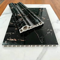 Profilé décoratif moderne en PVC creux imitation marbre pour cadre de porte d'ascenseur, encadrement de fenêtre, mur de fond, villa et hôtel