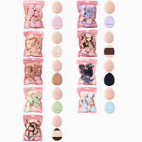 Ensemble d'éponges à maquillage pour doigts de taille mini, super douces, houppettes portables multifonctionnelles, outil de beauté personnalisé, marque personnalisée