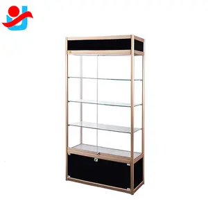 Led Light Up Glass Hiển Thị Tủ Showcase Với Melamine MDF Mặt Sau