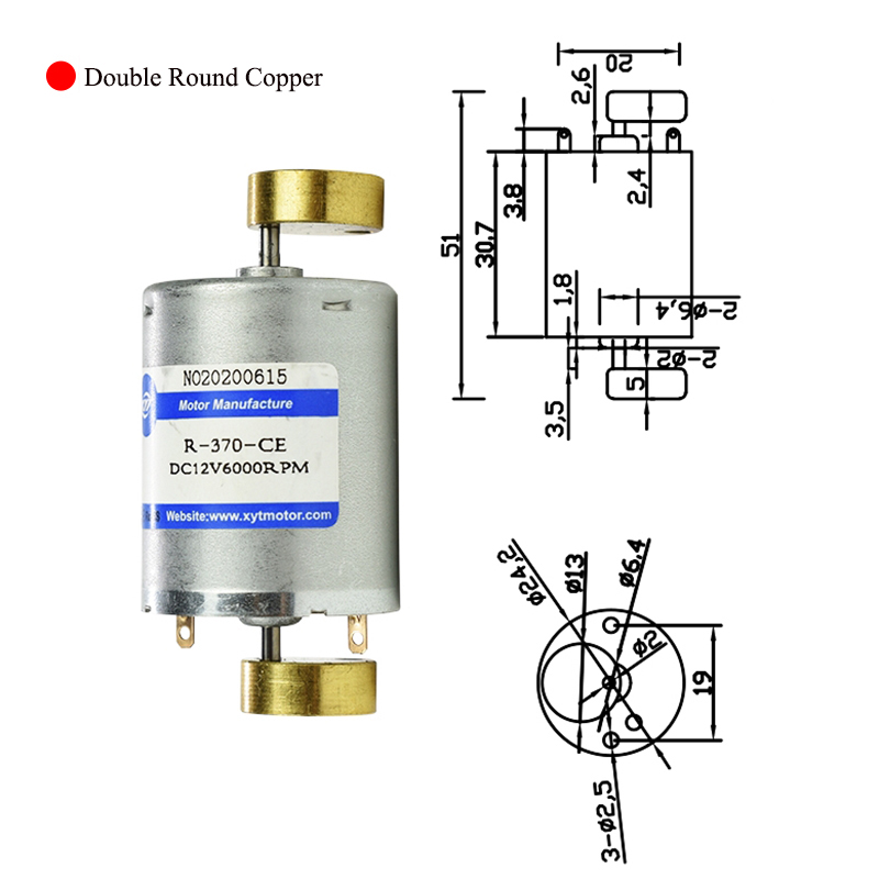 R-370 большая вибрация, Электрический мини-Мотор 12 В постоянного тока, двуххосевой секс-игрушка, вибрирующий мотор