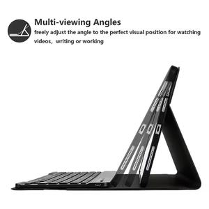 เคสคีย์บอร์ดแท็บเล็ตหนัง PU กันน้ำไร้สาย บลูทูธ พร้อมที่ใส่ปากกา ดีไซน์ทันสมัย พกพาสะดวก สำหรับ iPad รุ่นที่ 10 ขนาด 9.7 10.2 นิ้ว - Product Image 6