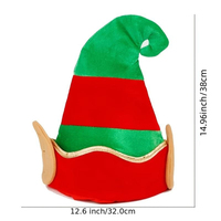 Chapeau et pantalon de Noël festifs pour elfes et clowns, en tissu non tissé, pour cadeaux de fête, fournitures de décoration de Noël parfaites