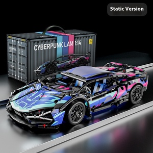 Xe thể thao moc Racing gạch DIY khối xây dựng thiết lập Kỹ thuật điều khiển từ xa ABS mô hình hoàn hảo Hộp quà tặng cho trẻ em - Product Image 2