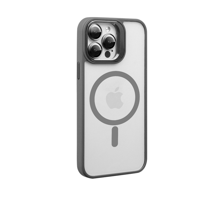 Clear Acrylic Phone Magnetic Case for iPhone 13 14 15 Pro Max Protection Shell with Aluminum Camera Stand Magnetic Charging Case