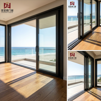 Portes coulissantes à rupture de pont thermique en aluminium, écoénergétiques, pour balcons et vérandas de villas, sur mesure, OEM, ODM, certifiées CE