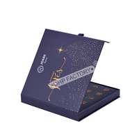 Boîte cadeau de luxe spéciale en papier carton pliable magnétique à double porte boîte de chocolat faite à la main de luxe avec logo personnalisé et plateau en plastique