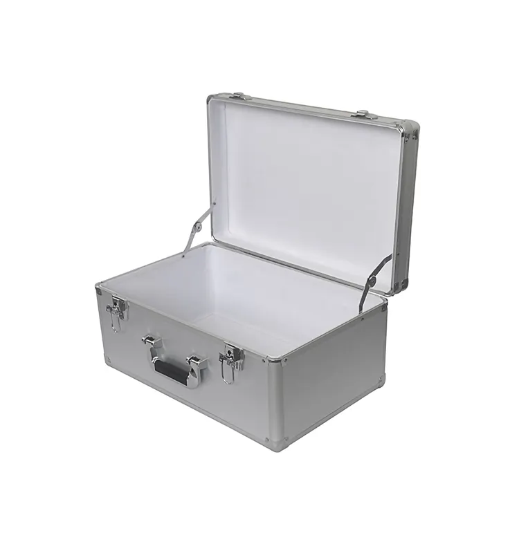 Kotak wadah instrumen kustom aluminium dengan gelang, kotak penyimpanan alat aluminium Logo kustom profesional