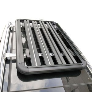 Panier de toit universel en aluminium, plateforme de chargement monocouche pour SUV et <span class=keywords><strong>camion</strong></span>, <span class=keywords><strong>plateau</strong></span> à bagages à fixation par boulons sur barre transversale - Product Image 1