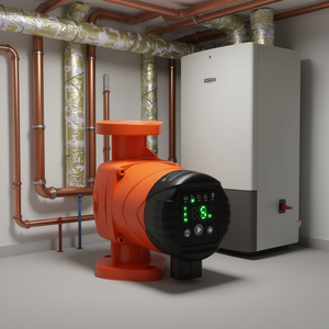 Bomba de Circulación de Agua Caliente de Hierro Fundido de Alta Eficiencia 120V 20 Pies 16 GPM para Sistema de Calefacción Doméstica, Conexión de 1 Brida - Product Image 2