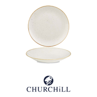 Barley White Coupe Diepe Bord 18,2 cm Churchill Stonecast Gespikkeld 12Swhsevb7
