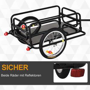 Taşınabilir <span class=keywords><strong>150KG</strong></span> kapasiteli katlanabilir bisiklet kargo römork ile evrensel Hitch için dağ/şehir bisikletleri Pet bakkal el arabaları için - Product Image 4