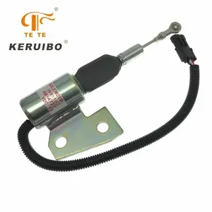 Suku Cadang <span class=keywords><strong>Excavator</strong></span> Katup <span class=keywords><strong>Solenoid</strong></span> Pematian Bahan Bakar Mesin Diesel D6ac 3991167 12V 3991168 24V untuk Hyundai <span class=keywords><strong>Liugong</strong></span> - Product Image 1