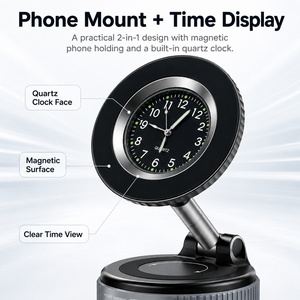 Soporte Magnético Metálico para Teléfono, Plegable, Rotación 360°, Altura Ajustable, con Ventosa, Compatible con RoHS y REACH, para Auto, GPS, MagSafe - Product Image 2