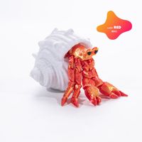 Model Cangkang Kepiting Berartikulasi Cetak 3D dengan Sendi yang Dapat Digerakkan, Ornamen Kreatif Keren untuk Meja, Dekorasi Ruangan Rumah yang Menyenangkan, Kerajinan Seni
