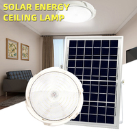 Plafonnier solaire LED circulaire pour intérieur, balcon, couloir, cour fraîche, garage, télécommande, salon
