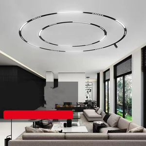 Tùy chỉnh hiện đại phong cách từ bề mặt gắn cong Vòng nhôm theo dõi đường sắt hệ thống ánh sáng nhanh chóng và dễ dàng để cài đặt - Product Image 1