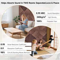 Panneau acoustique en feutre PET à grain de bois de santal rouge personnalisé, rainuré, imprimé UV, insonorisant, pour murs, plafonds, bureaux, hôtels, décoratif
