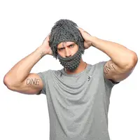 2021 Funny Face Mask Party Wig Beard Hobo Hats Halloween Funny Party Mask Knitted Hat with Mask
