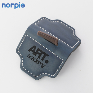 Porte-stylo marque-page rétro en cuir PU avec clip magnétique pour gravure laser, prêt à être expédié - Product Image 2