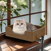 Lit réglable en bois pour chat, cadre en métal, cage classique pour animaux de compagnie, sécurité réglable en hauteur, premières caractéristiques pour les amoureux des chats