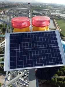 Luz de obstrucción <span class=keywords><strong>solar</strong></span> dual tipo B 2000cd 12V batería GPS fotocélula protegida contra sobretensiones para Torre de Telecomunicaciones - Product Image 3
