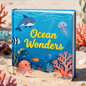 Impresión de Libros <span class=keywords><strong>Infantiles</strong></span> de Tapa Dura con Diseño Personalizado de Maravillas Oceánicas, Fotos a Color, Encuadernación Perfecta, Laminación de Película, Papel de Arte, Historia Divertida - Product Image 1