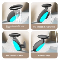 Transfrontalier ET Net rouge pingouin atmosphère lampe capteur sans contact chaud/froid anti-éclaboussures lavabo robinet de toilette