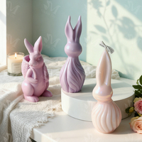 Moule en silicone et résine J10-524 pour panier de Pâques, pot de fleurs, lapin, rangement, pot à bougie, plâtre de gypse, ciment, béton