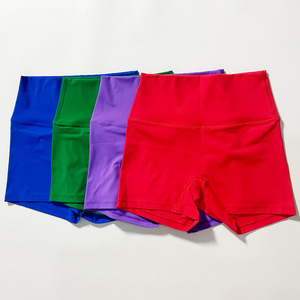 <span class=keywords><strong>Pantaloncini</strong></span> da Yoga Personalizzati di Alta Qualità, Traspiranti, a Vita Alta, Asciugatura Rapida, Ecologici in Spandex/Nylon per Donna - Product Image 5