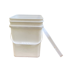Seau rectangulaire en <span class=keywords><strong>plastique</strong></span> recyclé d'<span class=keywords><strong>occasion</strong></span> à vendre, 18 l, blanc transparent, baril en <span class=keywords><strong>plastique</strong></span> pour l'eau - Product Image 6