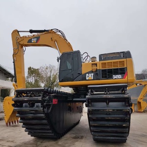 Excavadora Anfibia Original Caterpillar 349DL de Brazo Largo con Pontón Flotante para Pantanos en Venta - Product Image 6