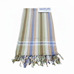 Algodón sostenible Kenia Kikoy Toallas de playa Tela lisa de rayas múltiples Diferentes diseños para uso en la playa - Product Image 1