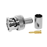 Connecteurs BNC mâle à sertir pour câbles RG58, LMR200, RG223, LMR300, RG6, 5DFB, RF BNC mâle Q9, RG6, JRG6, 5D-FB, LMR300, pour caméras de sécurité CCTV HD-SDI