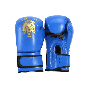Venta caliente 10oz 14oz Guantes de Kickboxing Logotipo personalizado Impreso Guantes de entrenamiento de boxeo Hecho Cuero PU Cuero Entrenamiento de negocios - Product Image 1