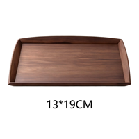Plateau en bois pour le rangement du thé, plateau de service pour collations, plusieurs tons de bois, plateau rectangulaire en bois massif