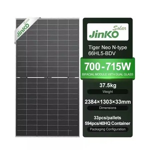 JINKO แผงโซลาร์เซลล์480วัตต์640วัตต์โมโน560วัตต์450Wp แผง200โมโนคริสตัลไลน์600วัตต์ยืดหยุ่น720วัตต์ - Product Image 1