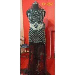Tissu en filet brodé de perles pour femmes, panneaux avant et arrière personnalisés pour mariage et fête, vêtements indiens et pakistanais, plusieurs couleurs, Rana - Product Image 4