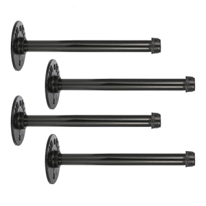 Giá Đỡ Kệ Giá Đỡ Ống Kim Loại Nổi Gắn Tường Bằng Thép Đúc Hỗ Trợ Công Nghiệp Cổ Điển Mộc Mạc - Product Image 5