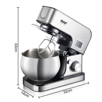 Robot pâtissier électrique intelligent RAF New Kitchen 5L avec bol, pour la pâte à pain, avec écran LED