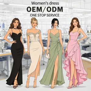 Conception personnalisée de vêtements de marque, service de coupe et de couture, fabricants de robes pour femmes, vêtements de haute qualité, robe de <span class=keywords><strong>soirée</strong></span> - Product Image 1