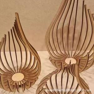 Wooden Candle Holder Tapered Shape Solid Wood Home Decoration Cup Shaped Candle Stand For Tabletop Use - Product Image 3