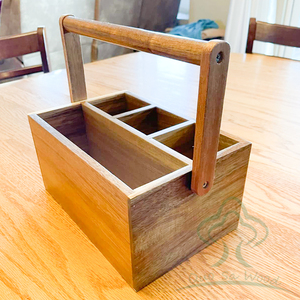 Support de Couverts en Bois d'Acacia Multi-positions pour la <span class=keywords><strong>Cuisine</strong></span> – Organisateur de Table pour Cuillères, Fourchettes <span class=keywords><strong>et</strong></span> Couteaux – Vente en Gros - Product Image 2