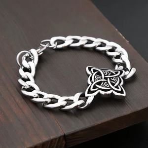 Pulsera Vikinga de Acero Inoxidable con Nudo Celta, Estilo Cubano, para Hombre, Sólida, Duradera, Retro, Gótica, de Alta Calidad, Regalo de Metal Pesado - Product Image 3