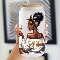 Calcomanías 3D para Vasos de Navidad, Resistentes a los Rayos UV, Impresión por Transferencia de Calor Suave, Adhesivos Impermeables y Lavables para Vasos de Vidrio y Tazas de Goma